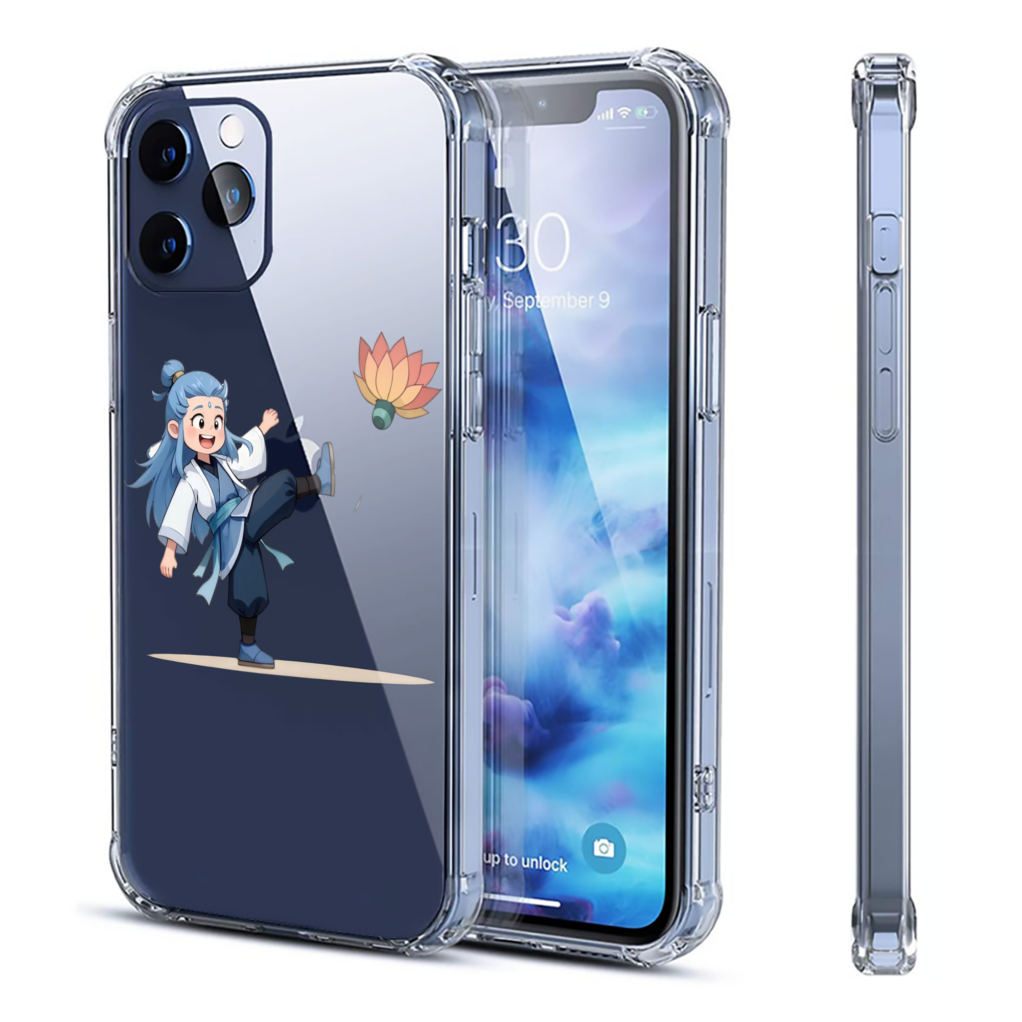 （画像用） Ne Zha 2 ナタ 魔童の大暴れ 【iPhone 12シリーズ対応】透明スマホケース（クリアソフトケース）